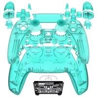 Pour manette BDM-030/040/050 : Kit complet de coques en plastique et boutons, vert émeraude transparent, pour remplacement DIY des garnitures avant/arrière