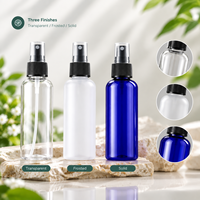 Flacon pulvérisateur rond en PET pour brume visage vide, cosmétique et soin de la peau, 30ml 50ml 100ml 200ml