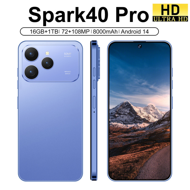 2026 Spark 40 Pro New Realsed Mobile Phones High Quality Video Phone