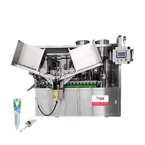 Tabung Aluminium kepala ganda otomatis penuh mengisi keriting dan mesin Cartoning tabung Gel salep mengisi dan menyegel mesin - Product Image 1