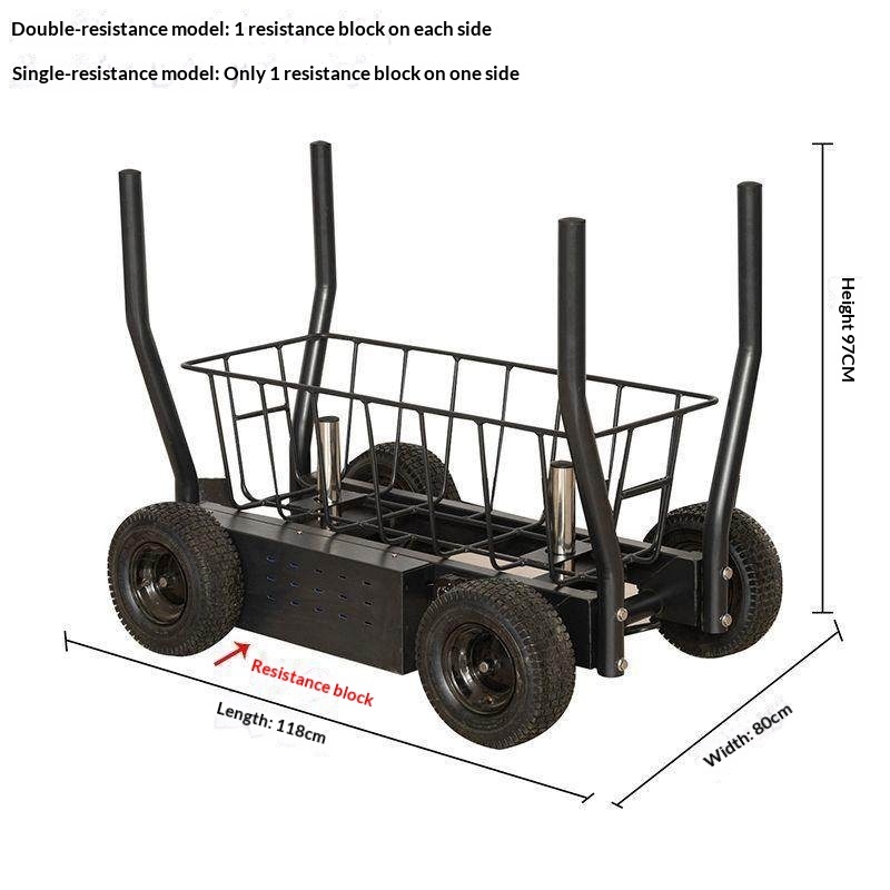 Black Commercial Gym Adjustable Resistance Sled