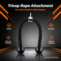 Accessoire de machine à câble pour triceps, corde de traction robuste pour entraînement des biceps et des triceps, système de poulie de fitness