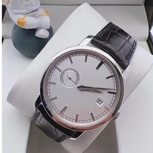 Minimalist Automatic <b>Watch</b> Waterproof 2026 New <b>Silver</b> Case Small Seconds White Dial Date <b>Men</b> Luxury Mechanical Business <b>Watch</b> - Product Image 1