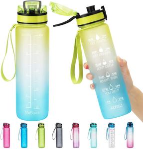 Filtro de paja de plástico personalizado para gimnasio, botella de agua con <span class=keywords><strong>marcador</strong></span> de tiempo para deportes, 500ml, 1L, 32 oz, 32 oz, sin BPA, Tritan - Product Image 3