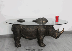 Ornements <span class=keywords><strong>de</strong></span> <span class=keywords><strong>jardin</strong></span> sur mesure, sculpture <span class=keywords><strong>de</strong></span> rhinocéros en résine moderne, artisanat, breloques en résine, sculpture animale pour la décoration <span class=keywords><strong>de</strong></span> la maison - Product Image 2