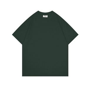T-shirt en coton pur avec logo personnalisé, de haute qualité, couleur unie, col rond, style décontracté, design de logo personnalisé - Product Image 1