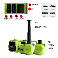 Nouveau kit de cric électrique 3-en-1 8T pour voiture, compresseur et clé à chocs 12V DC, outils de véhicule, kit d'urgence