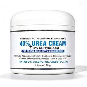 Crema con 40% de Urea y 2% de Ácido Salicílico, Crema Corporal Hidratante Intensiva, Crema Exfoliante para Pies Ásperos, Gruesos, Secos y Agrietados - Product Image 1