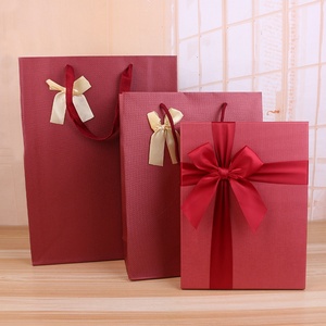 Custom Square Shape Paper Packing <b>Box</b> Cardboard Personalized <b>Gift</b> <b>Box</b> with Bowknot - Product Image 4