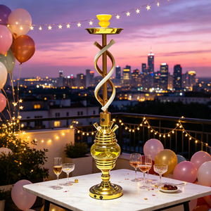 Wholesale Luxury DNA Double Spiral <b>Hookah</b> Shisha Set 75CM LED <b>Hookah</b> 3 Colors <b>Hookah</b> Set Arabic Indian <b>Hookah</b> Pen In Stock - Product Image 5