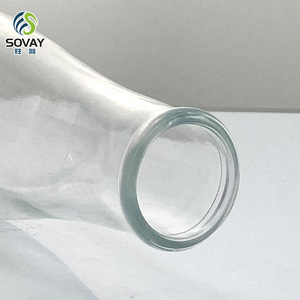 Bouteille en verre super flint personnalisée en gros, transparente, ronde, 500 ml, 700 ml, pour vodka, tequila, whisky, rhum - Product Image 5