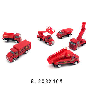 Ready to Ship 1:64 Diecast Car Alloy Model <strong>Hot</strong> Free <strong>Wheel</strong> Metal Car Toy Friction Red Die Cast Fire Truck Toy Vehicle - Product Image 5