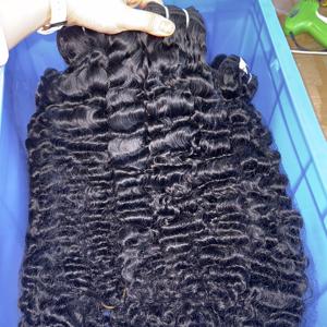 Новое поступление, кудрявые волосы Индонезии, курчавые человеческие волосы, 100 грамм, необработанные пучки необработанных волос, оптовая цена - Product Image 2