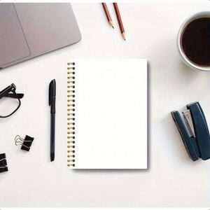 Cuaderno de Direcciones Económico, Blanco, A3, de Cuero, con Espiral y Páginas Rayadas, Material Escolar - Product Image 3