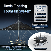 Fuente de Agua Flotante Profesional para Lagos Grandes, Acero Inoxidable 304, Fuente Musical con Luces LED RGB, Alta Potencia, Tipo Davis