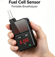 Alcootest portable rechargeable Airsense H3 Pro haute précision à cellule à combustible avec synchronisation des données via application et grande capacité de stockage