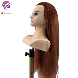 Precio al por mayor Europa cara peluquero entrenamiento muñeco maniquí cabeza con pelo hombro para práctica de peluquería - Product Image 2