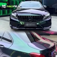 Film de protection de carrosserie de voiture SUV de luxe ASDFilm, brillant, en TPU, effet diamant, vert aurora, hydrophobe, auto-réparant, changeant de couleur, 7,5 mil