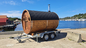 Remolque <span class=keywords><strong>de</strong></span> Sauna Móvil Tipo Barril - Sauna <span class=keywords><strong>de</strong></span> Vapor Seco al Aire Libre <span class=keywords><strong>de</strong></span> <span class=keywords><strong>Madera</strong></span> <span class=keywords><strong>con</strong></span> Estufa <span class=keywords><strong>de</strong></span> Leña <span class=keywords><strong>de</strong></span> 9KW, Cabina <span class=keywords><strong>de</strong></span> Spa Portátil para Patio/Jardín - Product Image 6