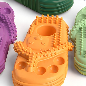 Jouet à mâcher pour <span class=keywords><strong>chien</strong></span> en forme de pantoufle, jouet durable en TPR pour nettoyer les dents des chiens - Product Image 6