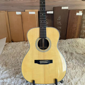 Gitar Akustik Solid Berkualitas Tinggi <span class=keywords><strong>40</strong></span> Inch OM Body Buatan Tangan dengan Kayu Spruce dan Rosewood Solid Cocok untuk Pertunjukan - Product Image 1