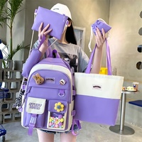Mochilas Escolares Bonitas de Moda al por Mayor para Niñas, Juego de 5 Piezas de Mochilas Escolares para Adolescentes
