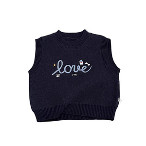 Gilet en tricot acrylique pour bébé garçon, style coréen, avec lettres de dessin animé, collection Printemps Précoce, vêtement d'extérieur polyvalent - Product Image 5