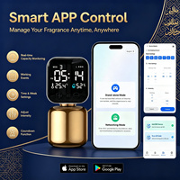 Diffuseur d'arômes intelligent à deux fluides, sans eau, avec horloge LCD, détecteur de température et d'humidité, application WiFi, machine à arômes pour hôtel et usage domestique