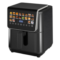Friteuse à air 9L la plus vendue, vente en gros d'usine, en acier inoxydable, panneau tactile unique, pour repas en famille, four de cuisine