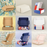 Boîte en carton ondulé personnalisée réutilisable, imprimée en couleur, design unique, pour emballages de produits cosmétiques, perruques, etc.