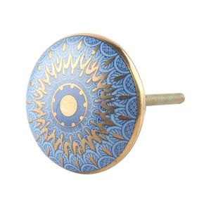 ลูกบิดลิ้นชักนกยูงเซรามิกสีฟ้า,แฮนด์เมดคุณภาพพรีเมียมสำหรับตู้ดึงประตูตู้ห้องครัวมือจับขายส่งออนไลน์ - Product Image 1