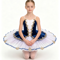 Robe de ballet en velours bordeaux avec dentelle dorée pour filles, tutu classique à bretelles spaghetti pour concours de danse et spectacles