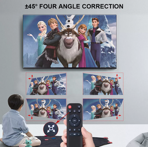 Projecteur intelligent numérique de <span class=keywords><strong>haute</strong></span> luminosité 1200 ANSI pour cinéma maison, 1920x1080P, système Android 9.0, double WiFi 5G, BT - Product Image 4