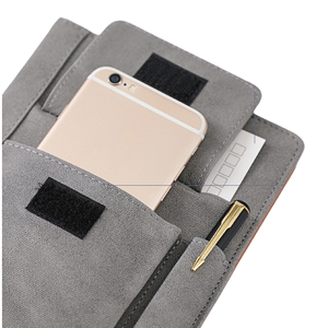 Custom PU Leather Notebook Organizer with Phone Pocket and Pen Holder Business <b>Journal</b> for Office Meetings Corporate Gifts - Product Image 4