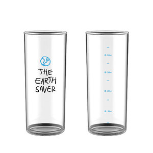Tasse cylindrique élégante et droite de 550 ml (18 oz) en verre et mug à café de style Baton, fabriqués en Ecozen pour les cafés modernes - Product Image 5