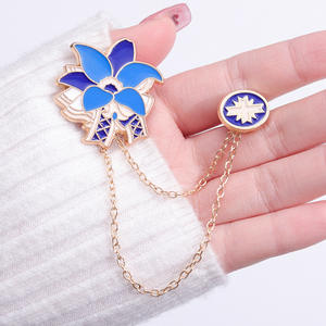 เข็มกลัดโลหะเคลือบด้านหลังเป็นแม่เหล็กที่สวยงามสง่างามมีในสต็อกสินค้าที่ทำจากโลหะ - Product Image 3