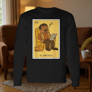 Camiseta de manga larga Sleepy Grandpa Spanish Mexican Bingo For Grandma - Product Image 3