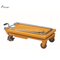 Table élévatrice à ciseaux semi-électrique en acier avec capacité de 2000 kg, plateforme de levage manuelle, chariot élévateur pour petit atelier