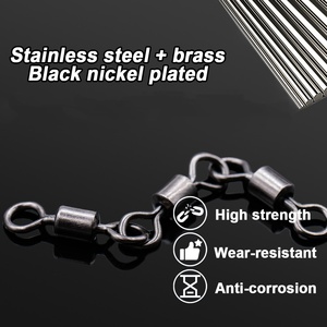 Vente en gros 14 # -2/0 #   Émerillons de <span class=keywords><strong>pêche</strong></span> sûrs <span class=keywords><strong>à</strong></span> trois articulations en acier inoxydable, accessoires de <span class=keywords><strong>pêche</strong></span> <span class=keywords><strong>pour</strong></span> la <span class=keywords><strong>pêche</strong></span> <span class=keywords><strong>à</strong></span> la carpe - Product Image 5