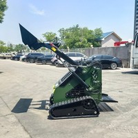 Vente directe usine CE/EPA EURO 5 Mini-chargeuse compacte sur chenilles pour jardin, avec chargeur frontal, tarière, pelle, chasse-neige et trancheuse