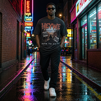 T-shirts pour hommes personnalisés vintage délavés à l'acide, T-shirts boxy imprimés pour hommes, T-shirt court boxy en coton épais 100% – Nouveau design