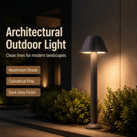 Lampadaire LED Moderne Personnalisable pour Aménagement Paysager, Lampe de Jardin Noire en Forme de Pétale pour Allée de Villa, Parc et Éclairage Extérieur