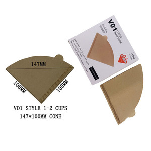 Meilleure vente 100 pièces <span class=keywords><strong>filtres</strong></span> à café papier cône papier filtre naturel pour café filtre jetable goutte à goutte papier filtre pour expresso - Product Image 2