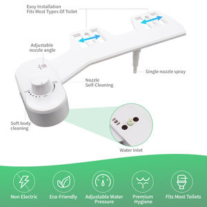 Bidet de <span class=keywords><strong>toilette</strong></span> sans électricité <span class=keywords><strong>ANGEL</strong></span> A8802, style moderne, ABS blanc, <span class=keywords><strong>eau</strong></span> douce, buse autonettoyante, jet d'<span class=keywords><strong>eau</strong></span> réglable - Product Image 4