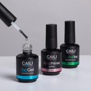 Salón de <span class=keywords><strong>uñas</strong></span> profesional a granel al por mayor UV LED esmalte de Gel libre capa Base transparente con su logotipo - Product Image 1