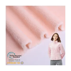 Soft Warm Jacket Fleece 100% Polyester 270gsm Double Side Warp Knit Coral Fleece Fabric