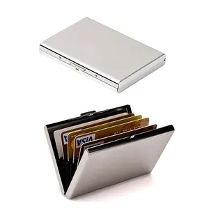 Rfid Visitekaarthouder Case Slim Metalen Portemonnee Rvs Credit Card Holder Rfid Blocking Visitekaarthouder Case