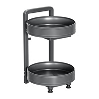 Vente en gros OEM 360 °   Étagère à épices rotative en acier au carbone, pliable, réglable, multi-niveaux, organisateur d'assaisonnements pour comptoir, taille personnalisée