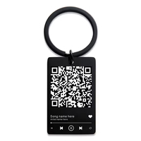 Fabrikpreis: Individueller QR-Code-Schlüsselanhänger – Lieblingslied QR-Scan Schlüsselring, Spotify Musik Schlüsselanhänger, Hundemarke, Katzenlied, Firmeninformationen