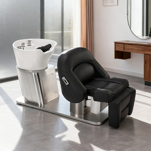 XFMC lüks elektrik ayarlanabilir saç Spa yıkama şampuan sandalye yatak kuaför salonu yıkama sandalye berber dükkanı için kase ile elektrikli - Product Image 1
